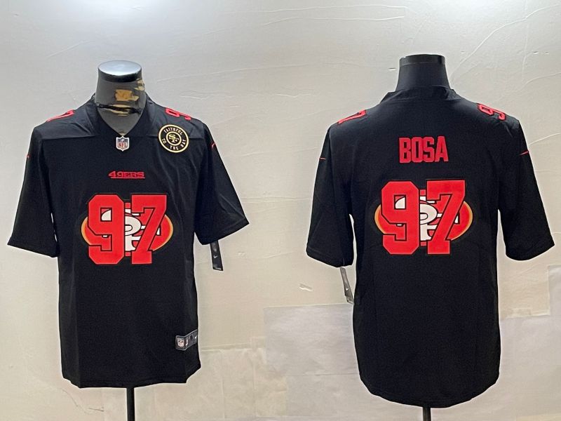 Men San Francisco 49ers #97 Bosa Black Fashion 2024 Nike Limited NFL Jersey style 5->san francisco 49ers->NFL Jersey
